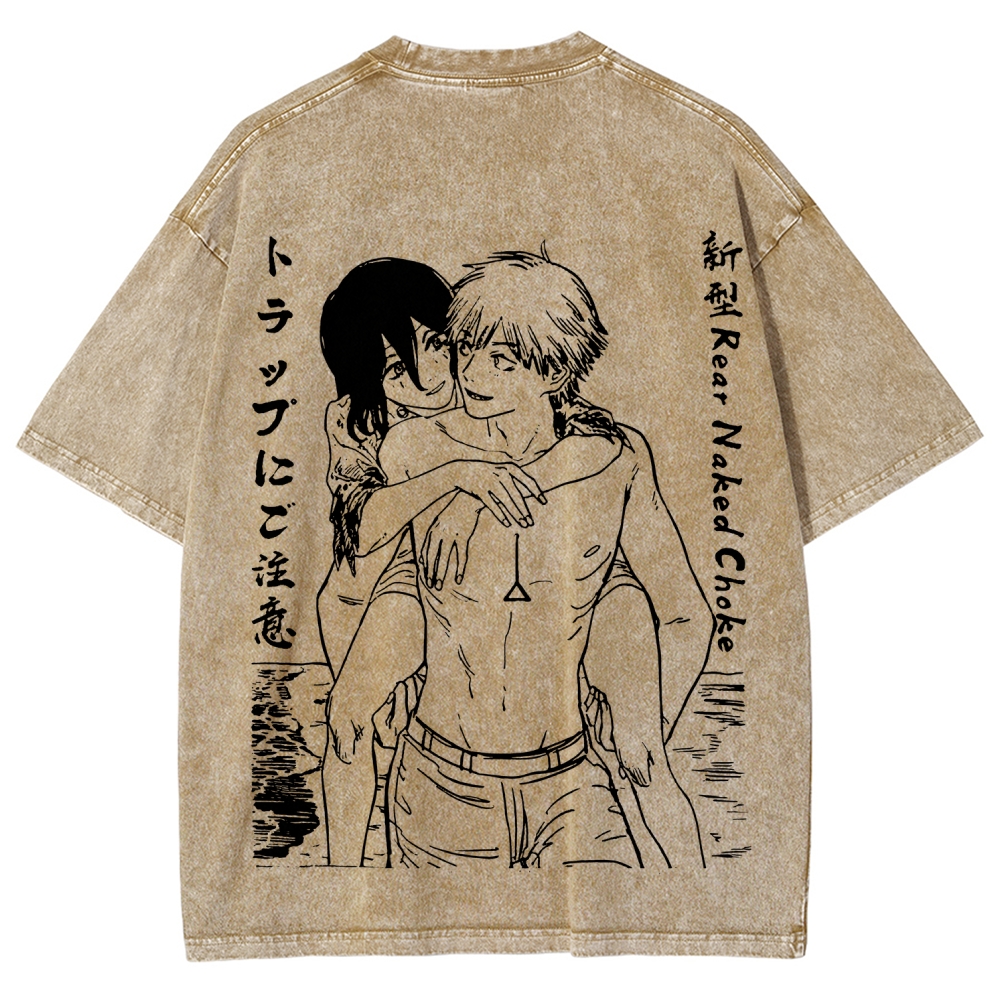 Chainsaw Man Unisex Fit Washed T-Shirt 2511007189
