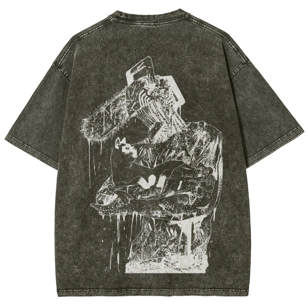 Chainsaw Man Unisex Fit Washed T-Shirt 2511007192