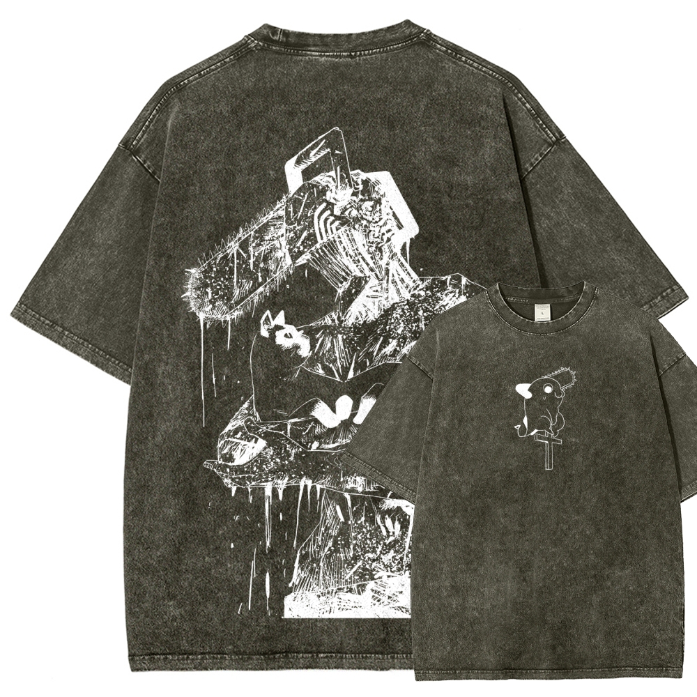 Chainsaw Man Unisex Fit Washed T-Shirt 2511007192