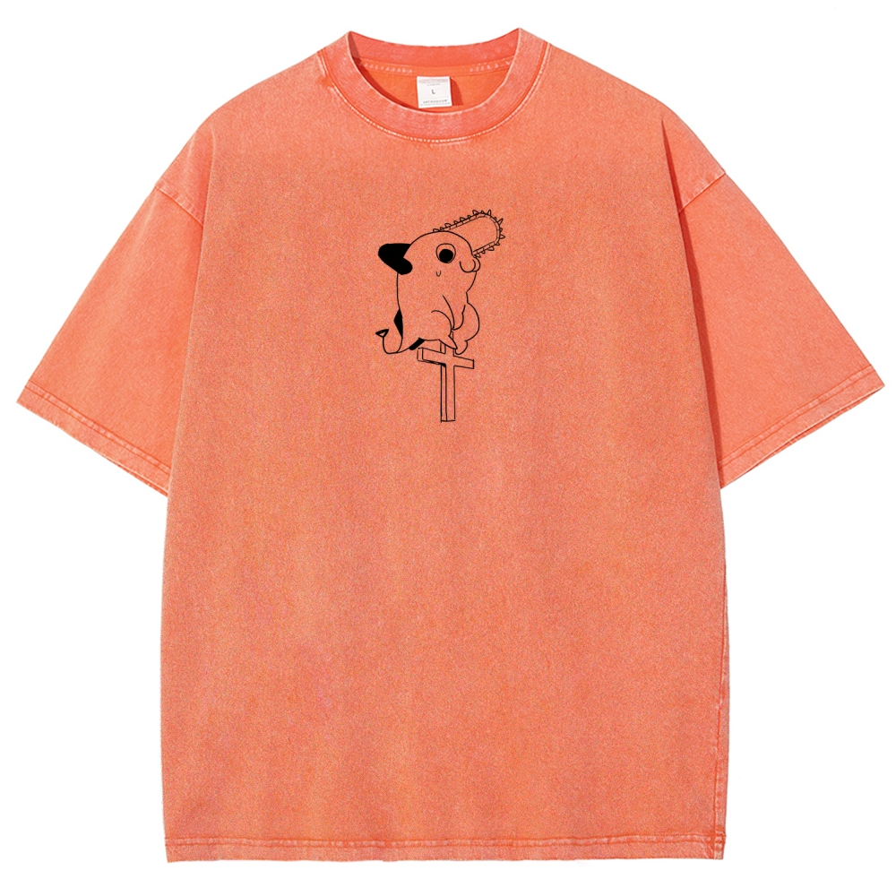Chainsaw Man Unisex Fit Washed T-Shirt 2511007192