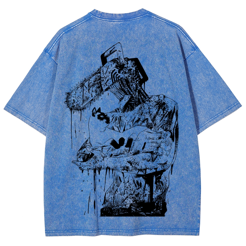Chainsaw Man Unisex Fit Washed T-Shirt 2511007192