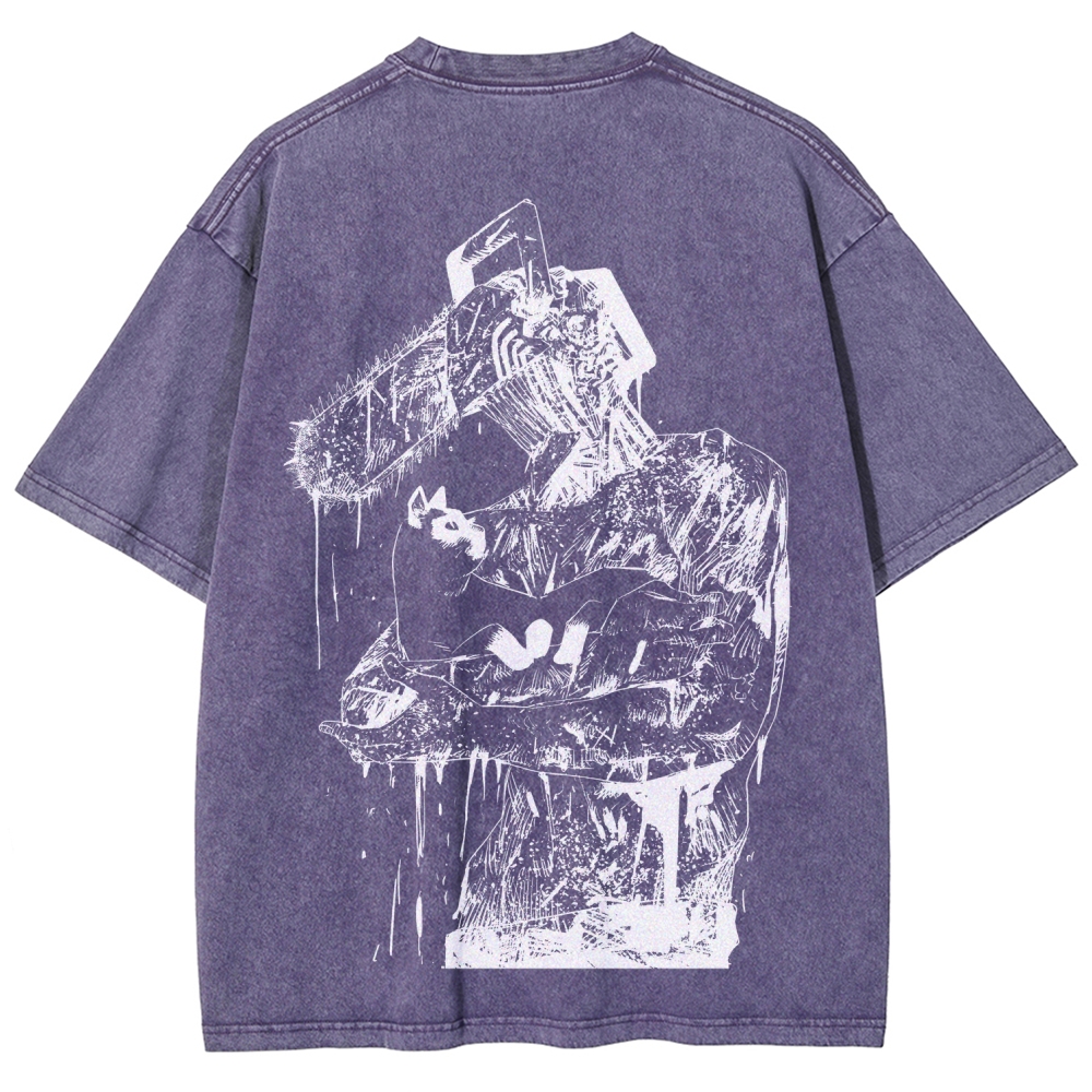 Chainsaw Man Unisex Fit Washed T-Shirt 2511007192