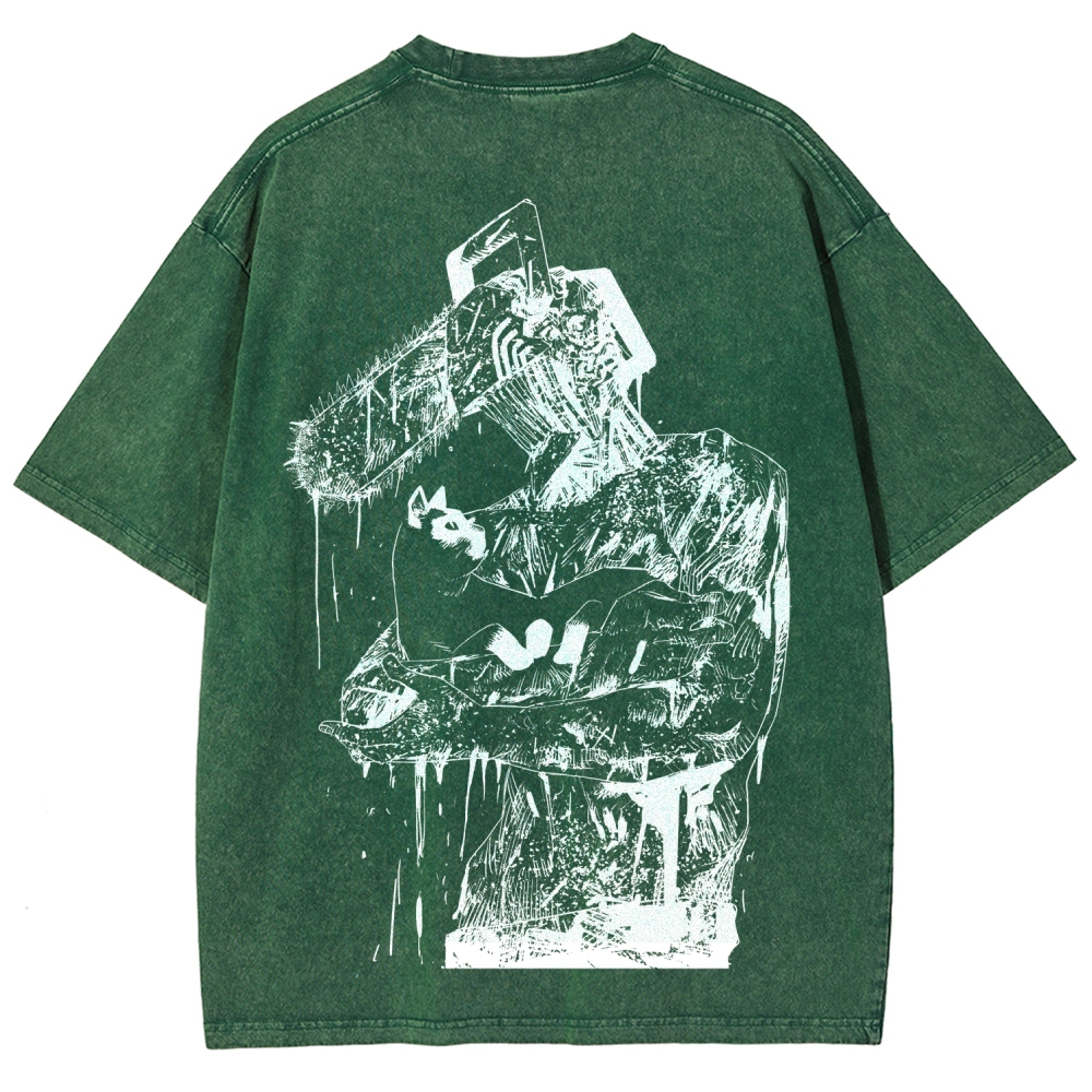 Chainsaw Man Unisex Fit Washed T-Shirt 2511007192