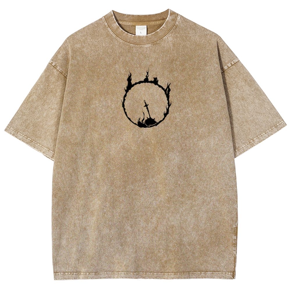Dark Souls Unisex Fit Washed T-Shirt 2511019631