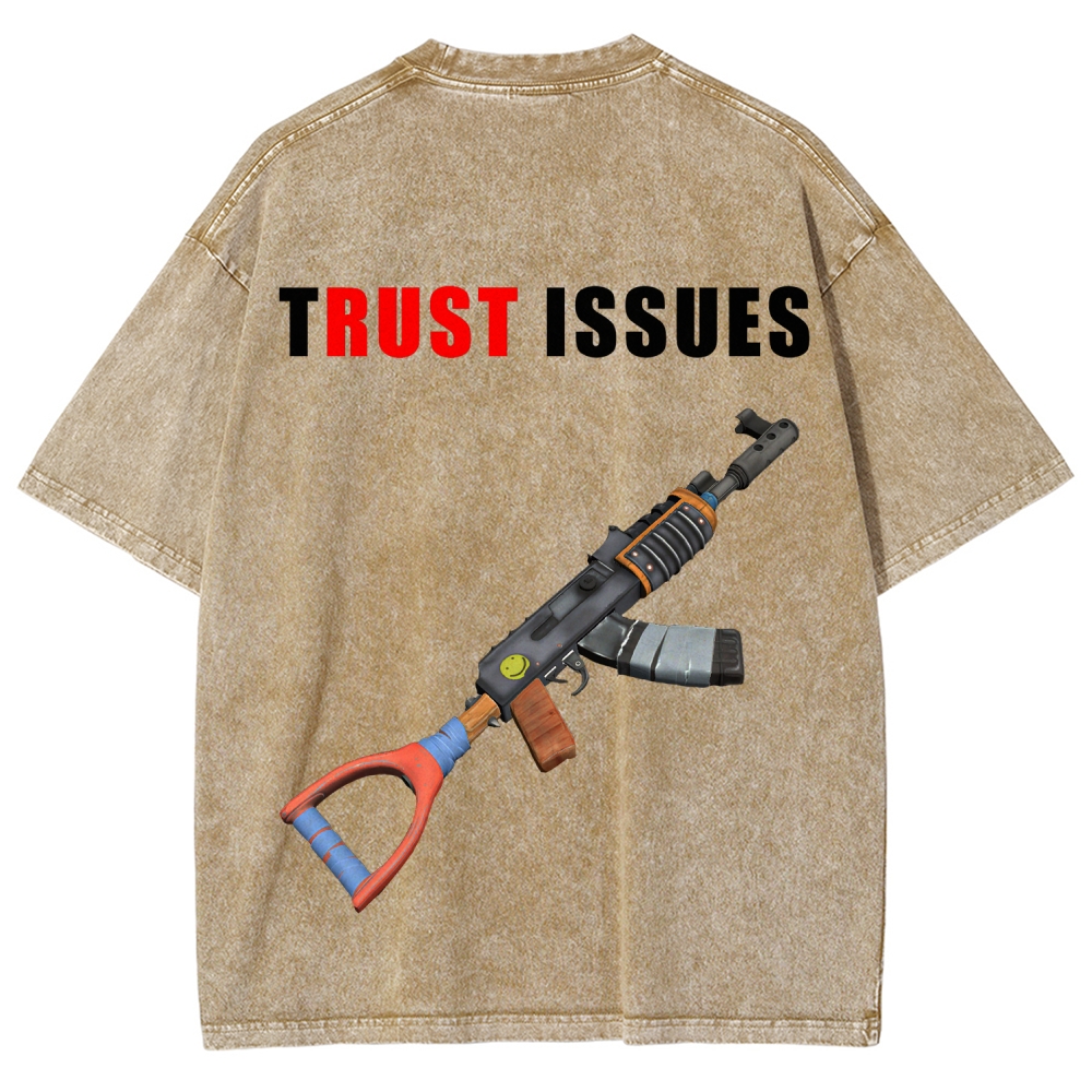 Rust Unisex Fit Washed T-Shirt 2511025239