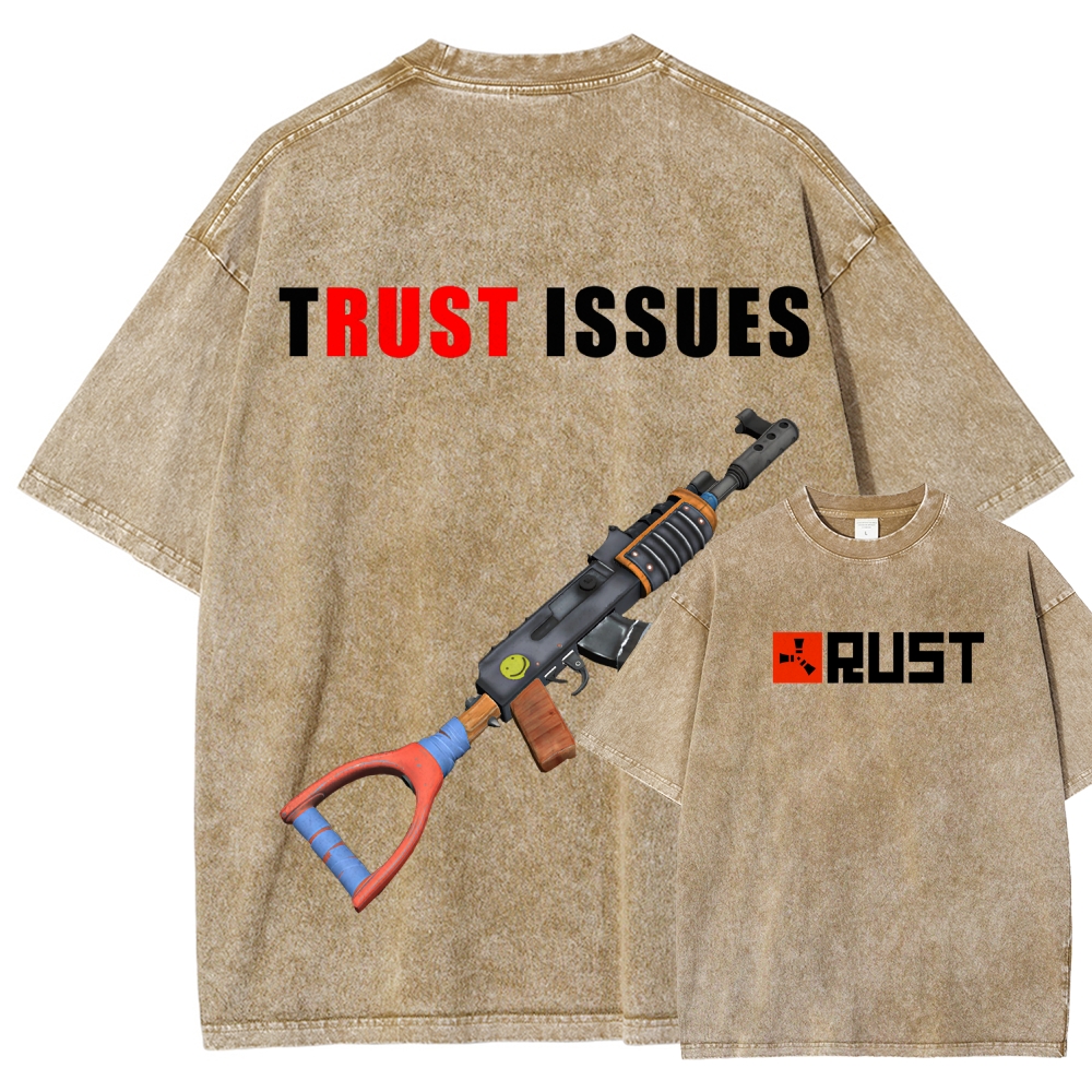 Rust Unisex Fit Washed T-Shirt 2511025239