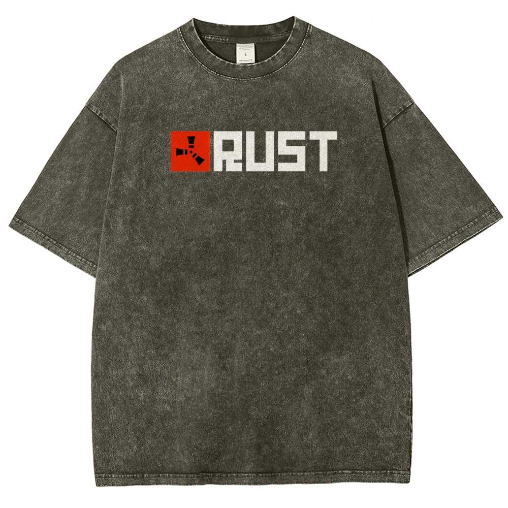 Rust Unisex Fit Washed T-Shirt 2511025239