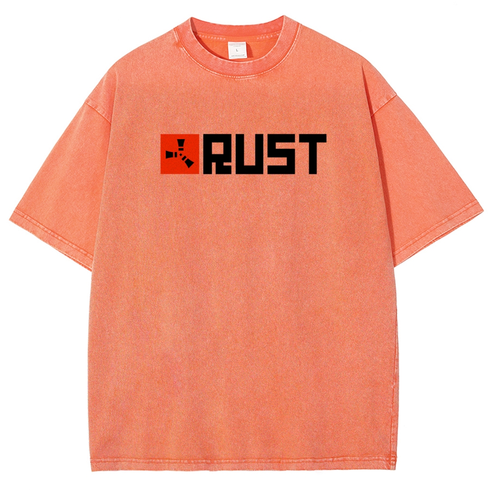 Rust Unisex Fit Washed T-Shirt 2511025239