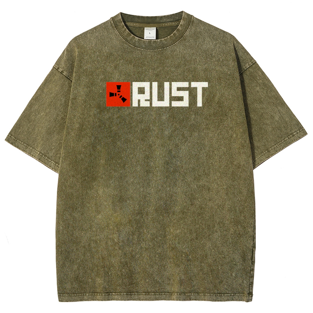 Rust Unisex Fit Washed T-Shirt 2511025239