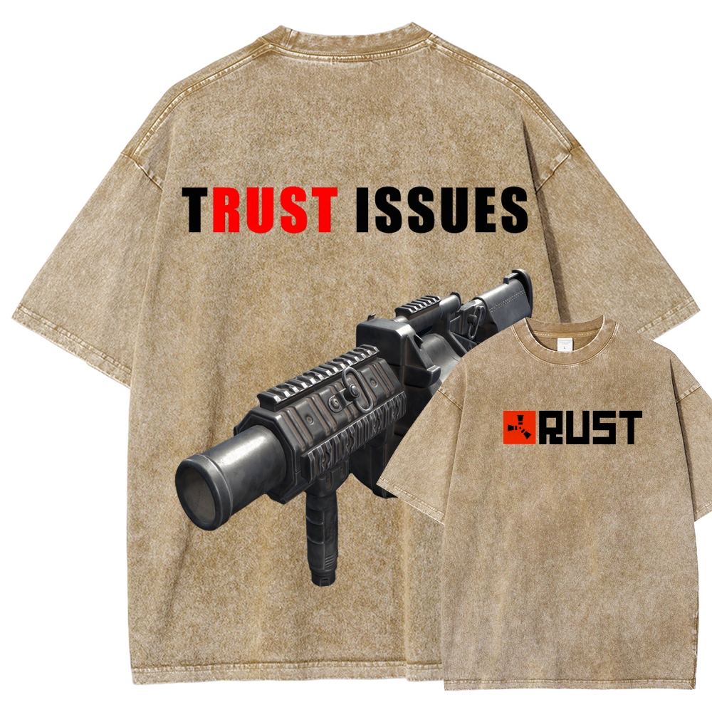 Rust Unisex Fit Washed T-Shirt 2511025245