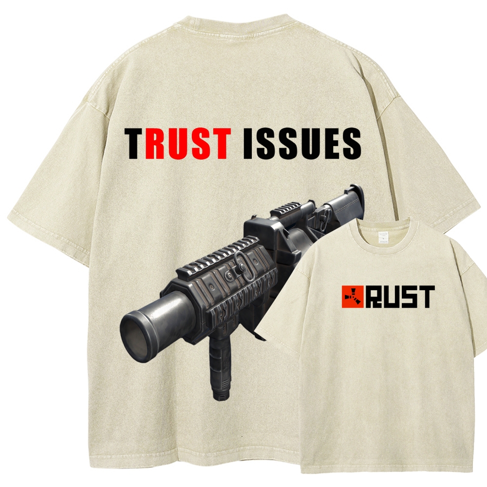 Rust Unisex Fit Washed T-Shirt 2511025245