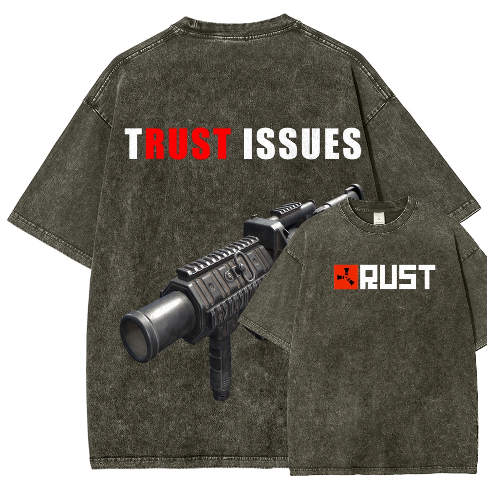 Rust Unisex Fit Washed T-Shirt 2511025245