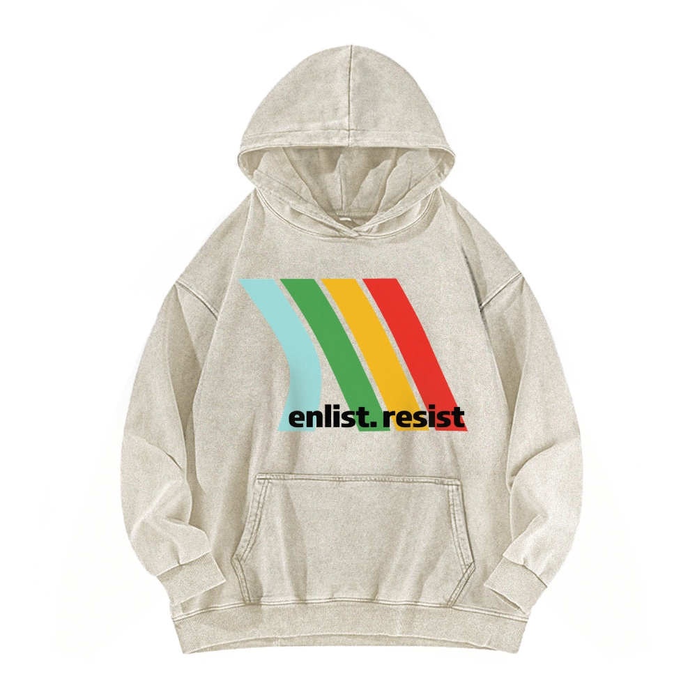 Casual Washed Hoodie 2511027317