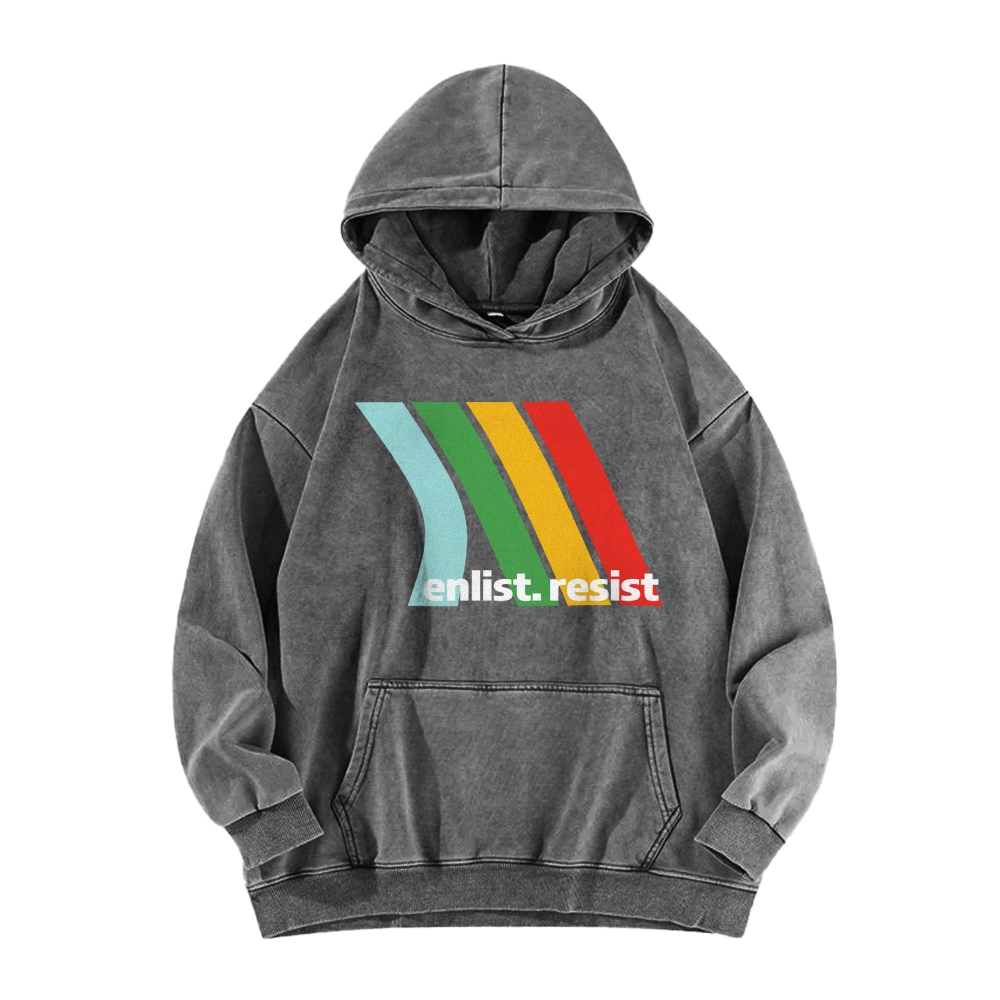 Casual Washed Hoodie 2511027317