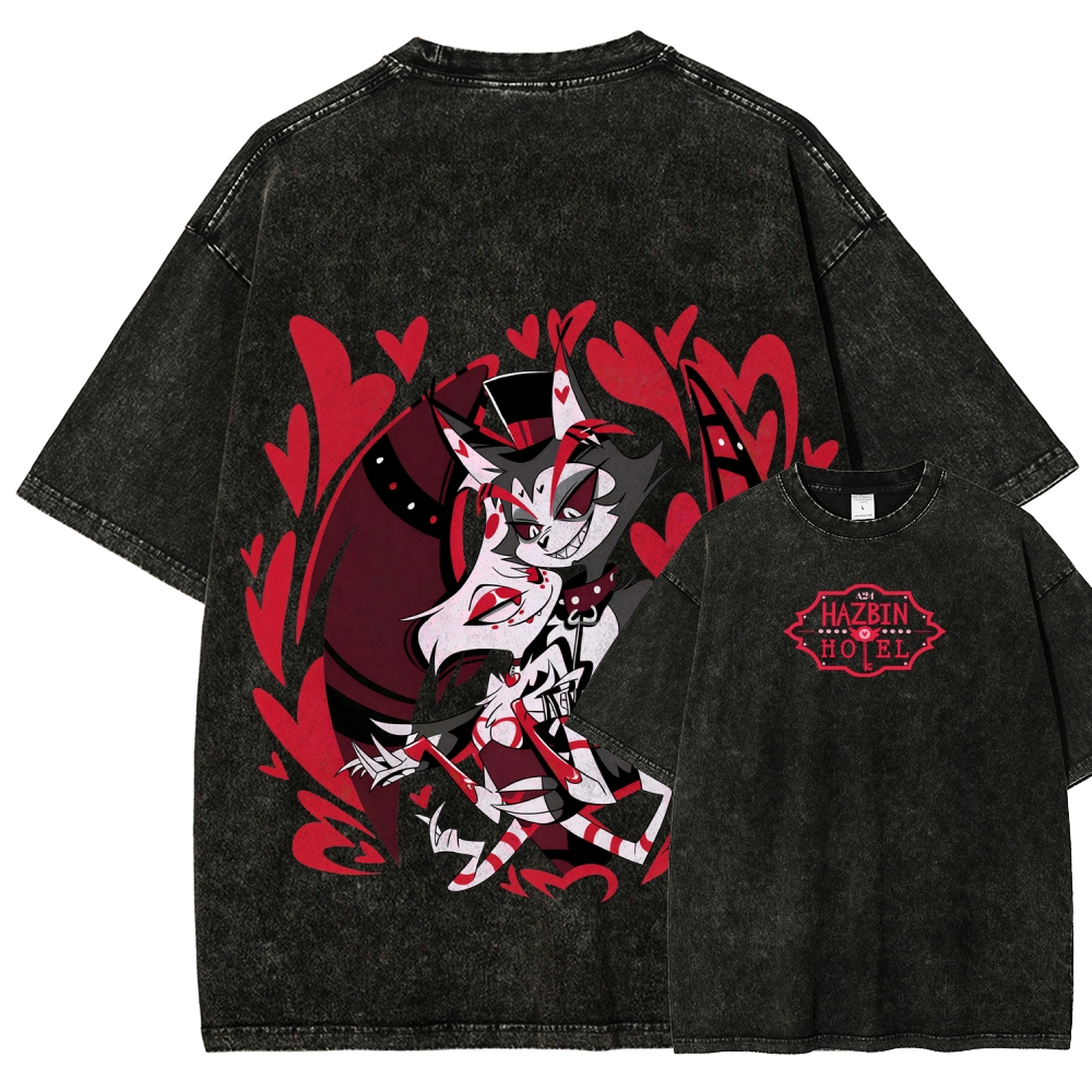 Hazbin Hotel Unisex Fit Washed T-Shirt 2512002788