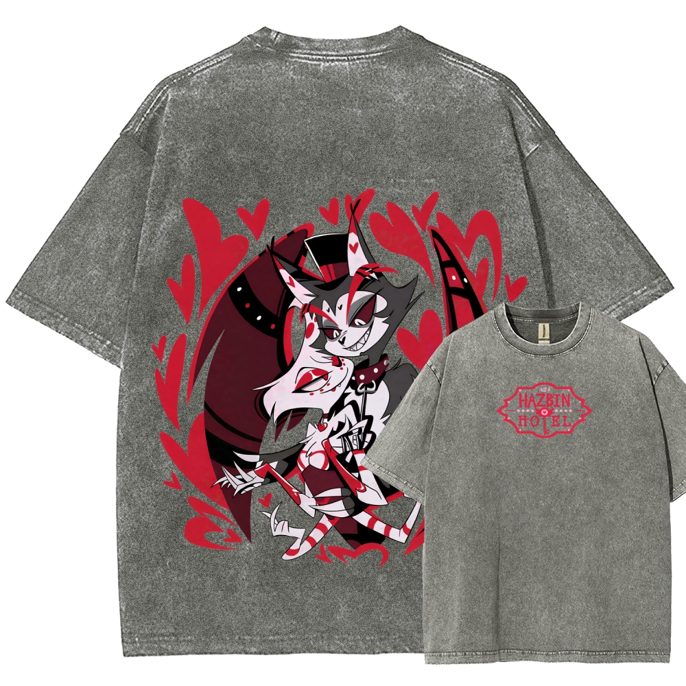Hazbin Hotel Unisex Fit Washed T-Shirt 2512002788