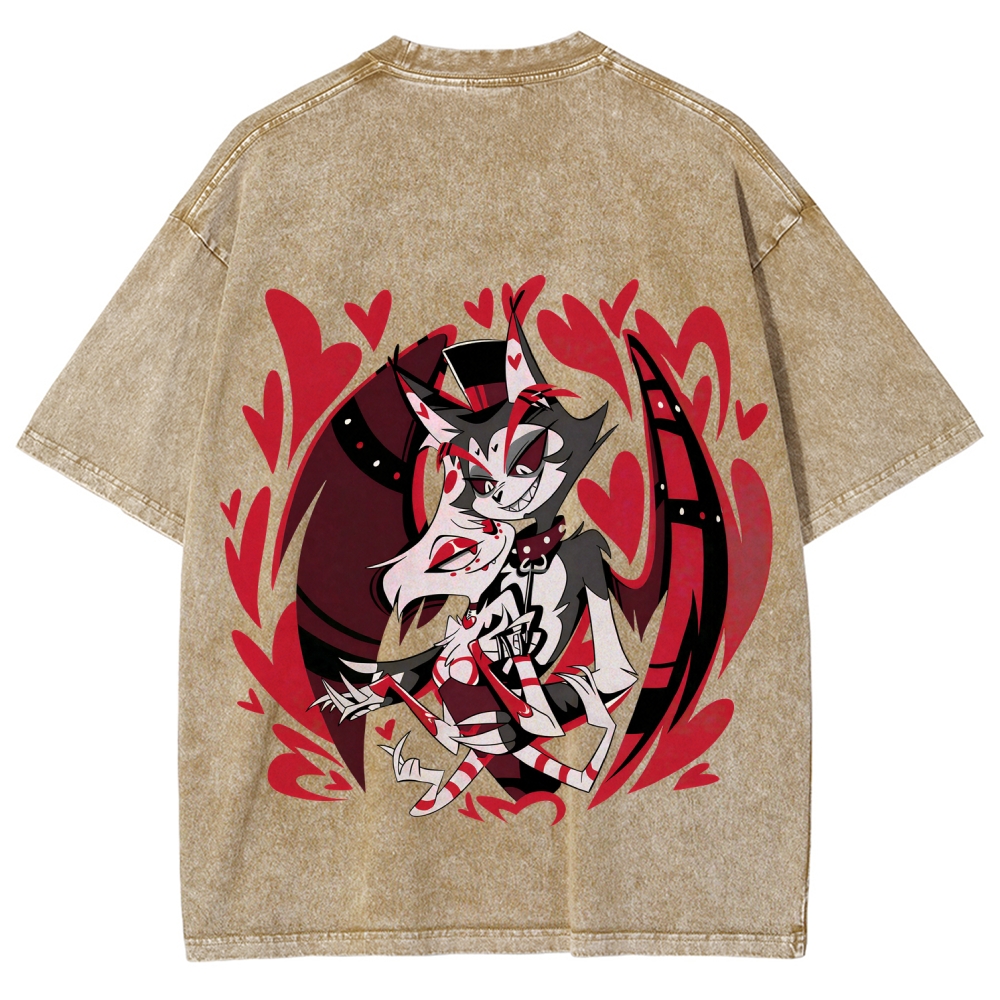 Hazbin Hotel Unisex Fit Washed T-Shirt 2512002788