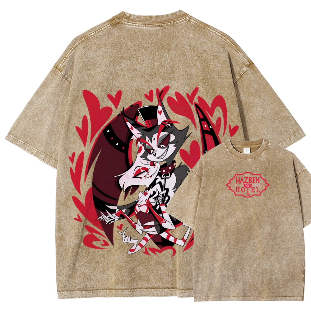 Hazbin Hotel Unisex Fit Washed T-Shirt 2512002788