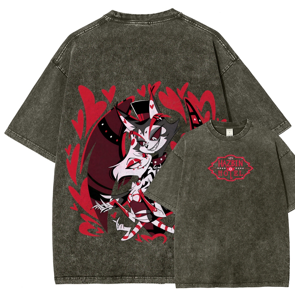 Hazbin Hotel Unisex Fit Washed T-Shirt 2512002788