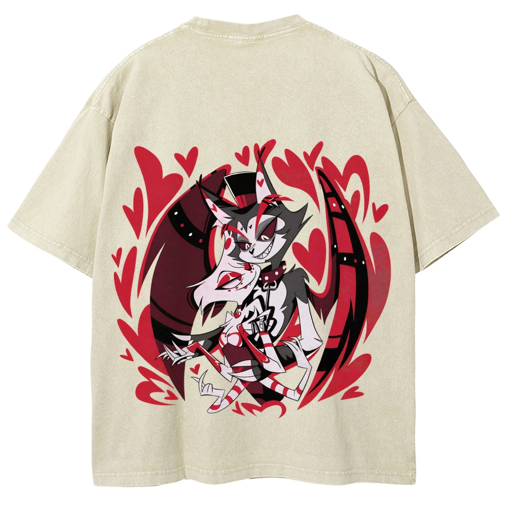 Hazbin Hotel Unisex Fit Washed T-Shirt 2512002788