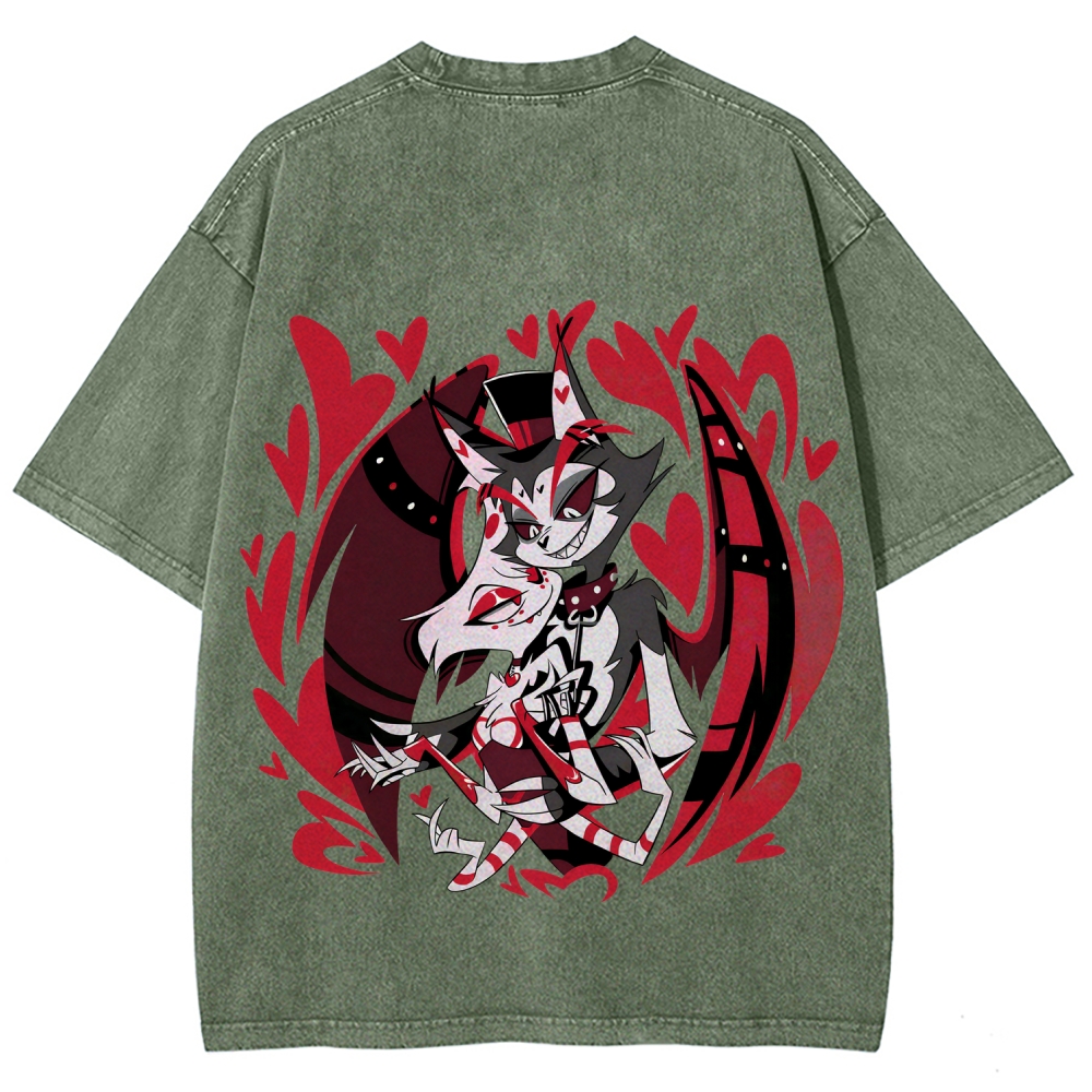 Hazbin Hotel Unisex Fit Washed T-Shirt 2512002788