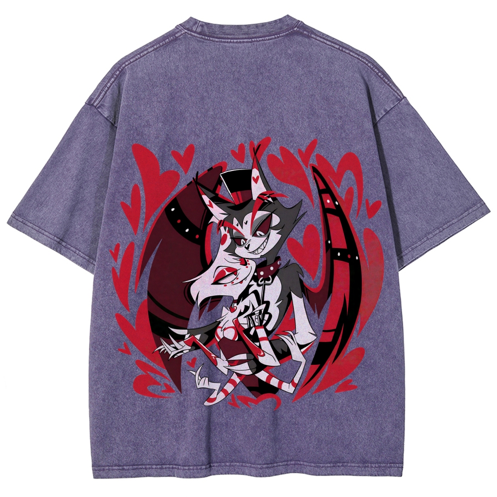 Hazbin Hotel Unisex Fit Washed T-Shirt 2512002788