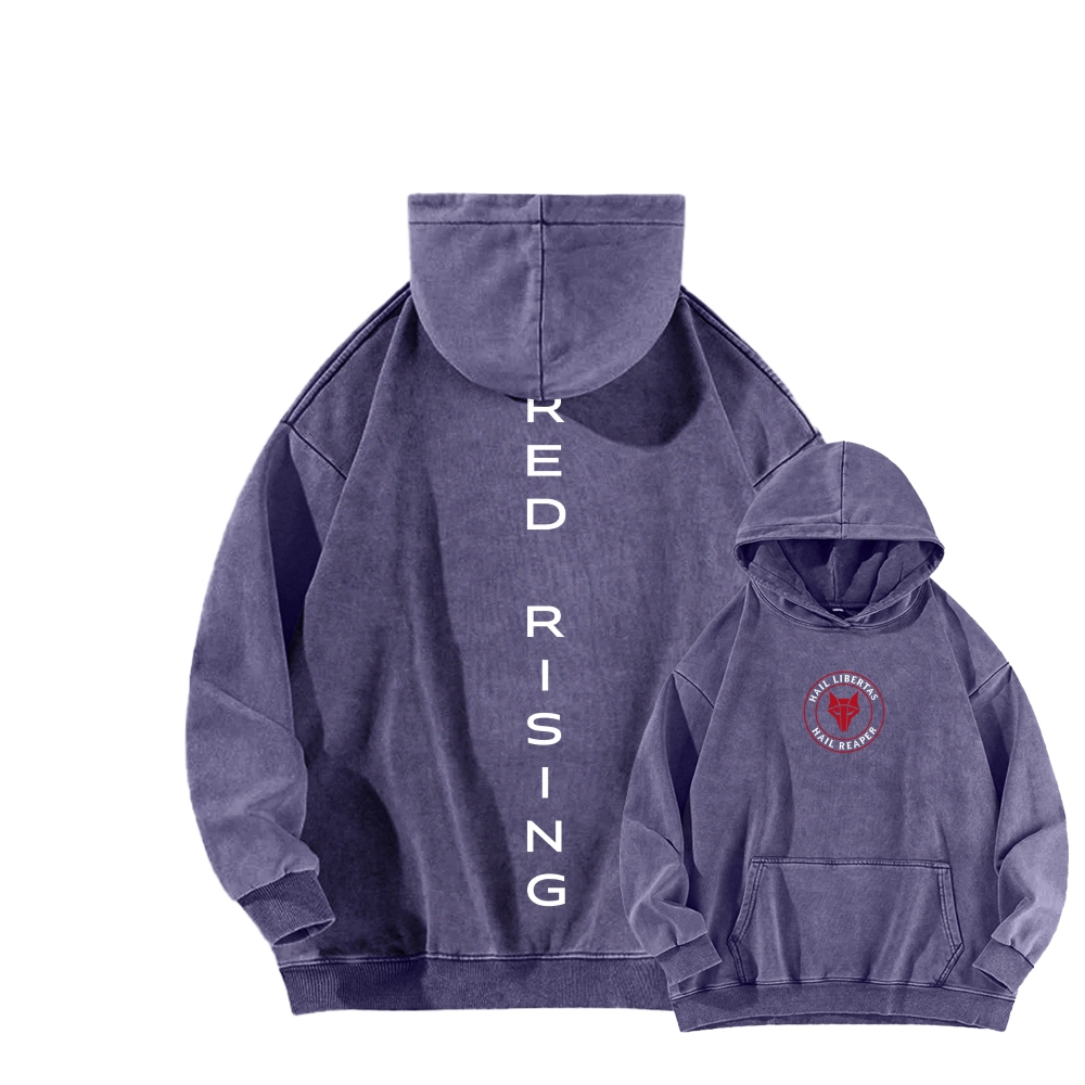 Red Rising Unisex Washed Hoodie 2512005689