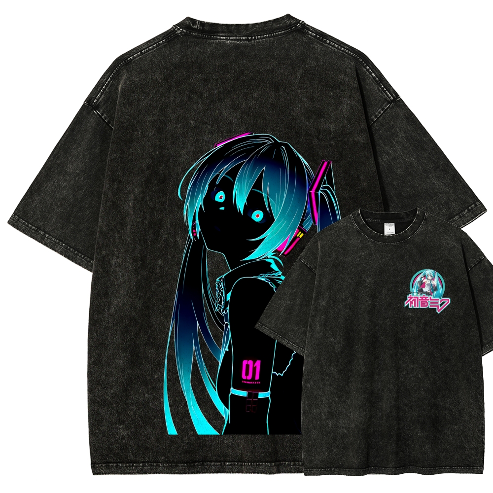 Hatsune Miku Unisex Fit Washed T-Shirt 2512006195