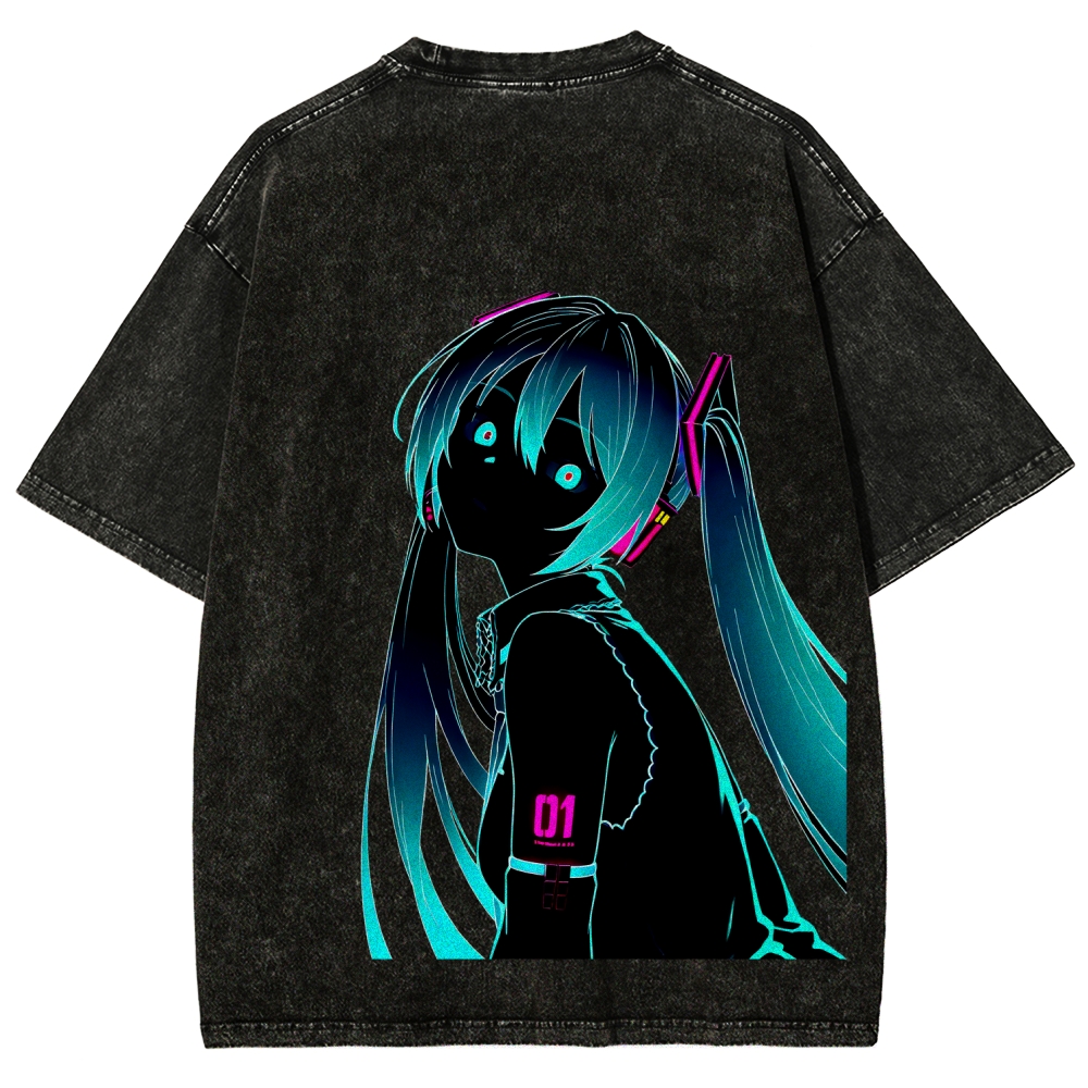 Hatsune Miku Unisex Fit Washed T-Shirt 2512006195