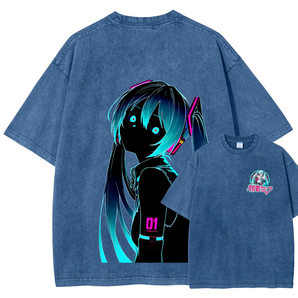 Hatsune Miku Unisex Fit Washed T-Shirt 2512006195