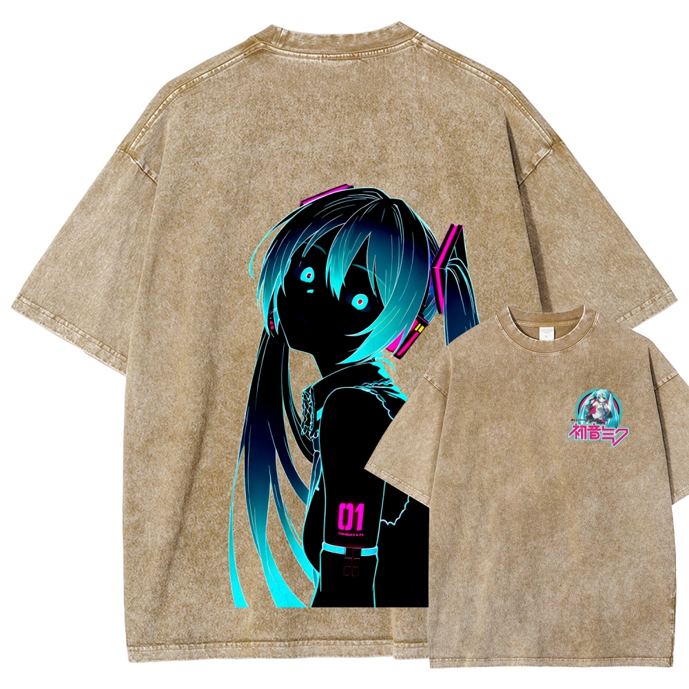Hatsune Miku Unisex Fit Washed T-Shirt 2512006195