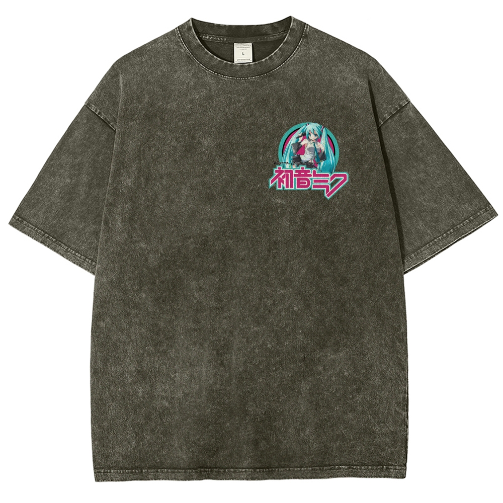 Hatsune Miku Unisex Fit Washed T-Shirt 2512006195