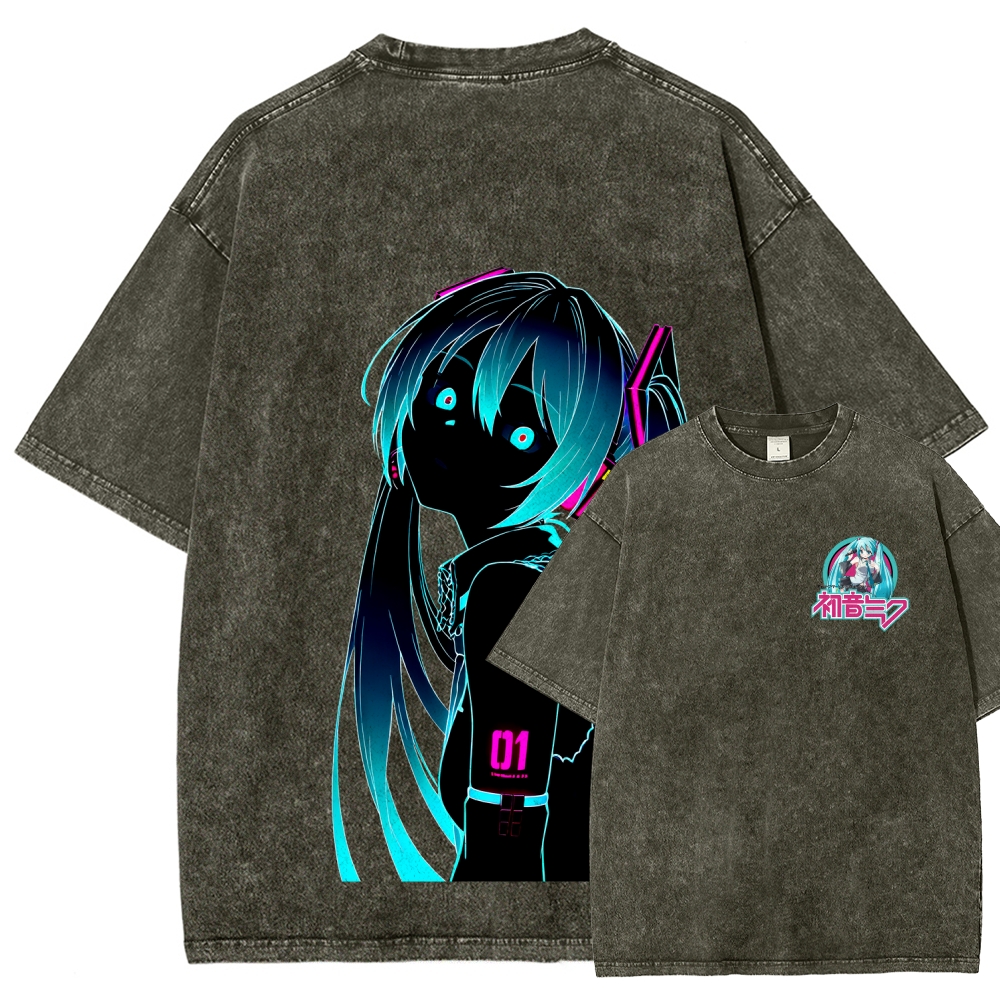 Hatsune Miku Unisex Fit Washed T-Shirt 2512006195