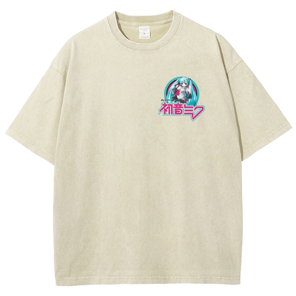 Hatsune Miku Unisex Fit Washed T-Shirt 2512006195