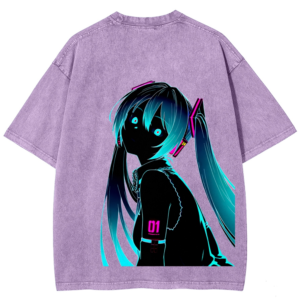 Hatsune Miku Unisex Fit Washed T-Shirt 2512006195