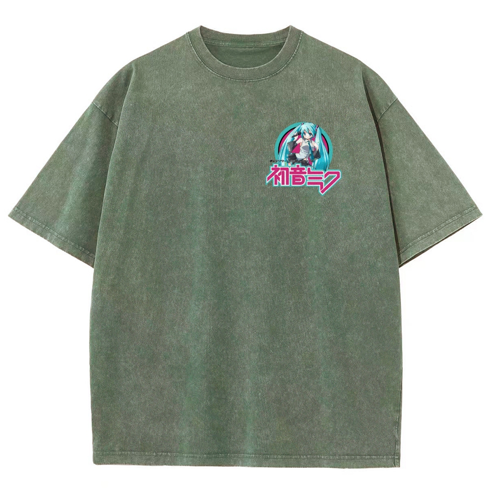 Hatsune Miku Unisex Fit Washed T-Shirt 2512006195