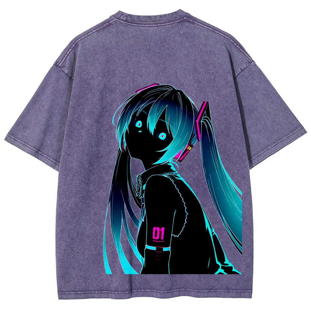 Hatsune Miku Unisex Fit Washed T-Shirt 2512006195