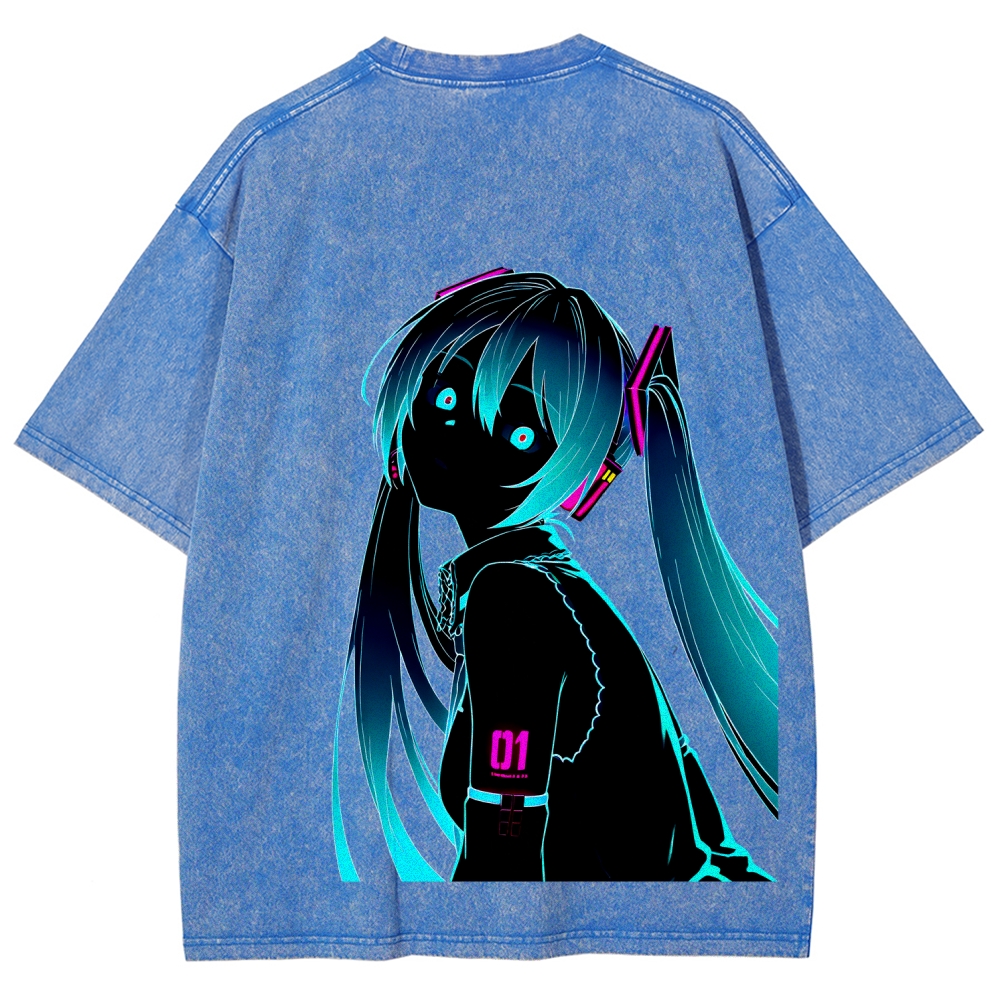 Hatsune Miku Unisex Fit Washed T-Shirt 2512006195