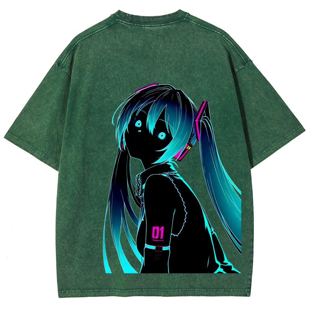Hatsune Miku Unisex Fit Washed T-Shirt 2512006195