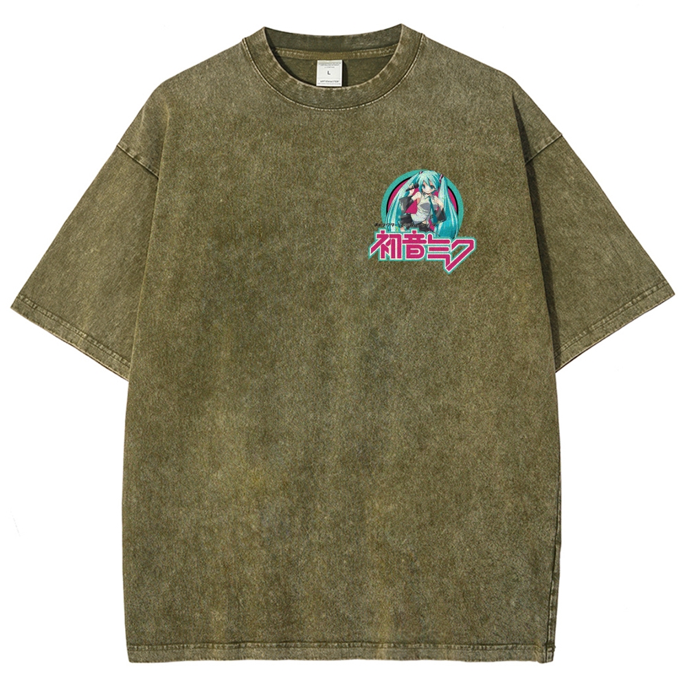 Hatsune Miku Unisex Fit Washed T-Shirt 2512006195