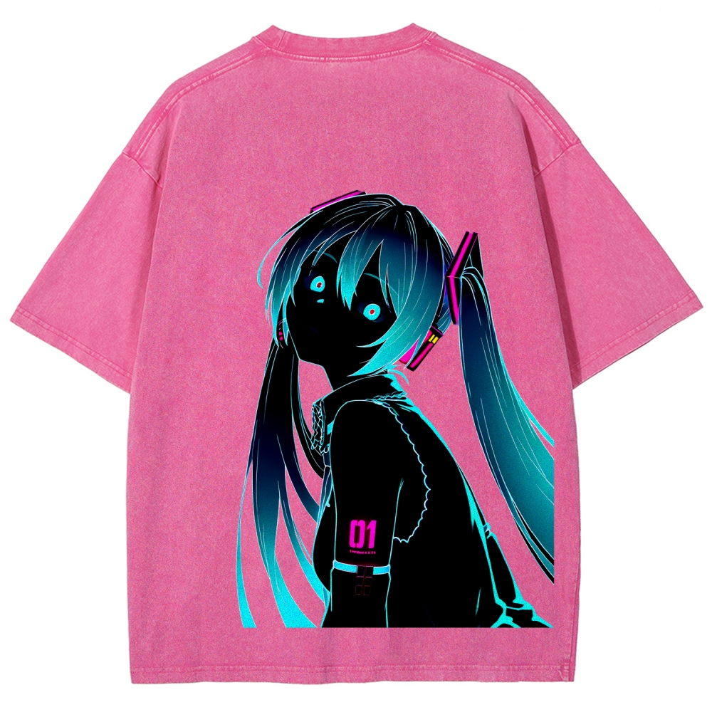 Hatsune Miku Unisex Fit Washed T-Shirt 2512006195