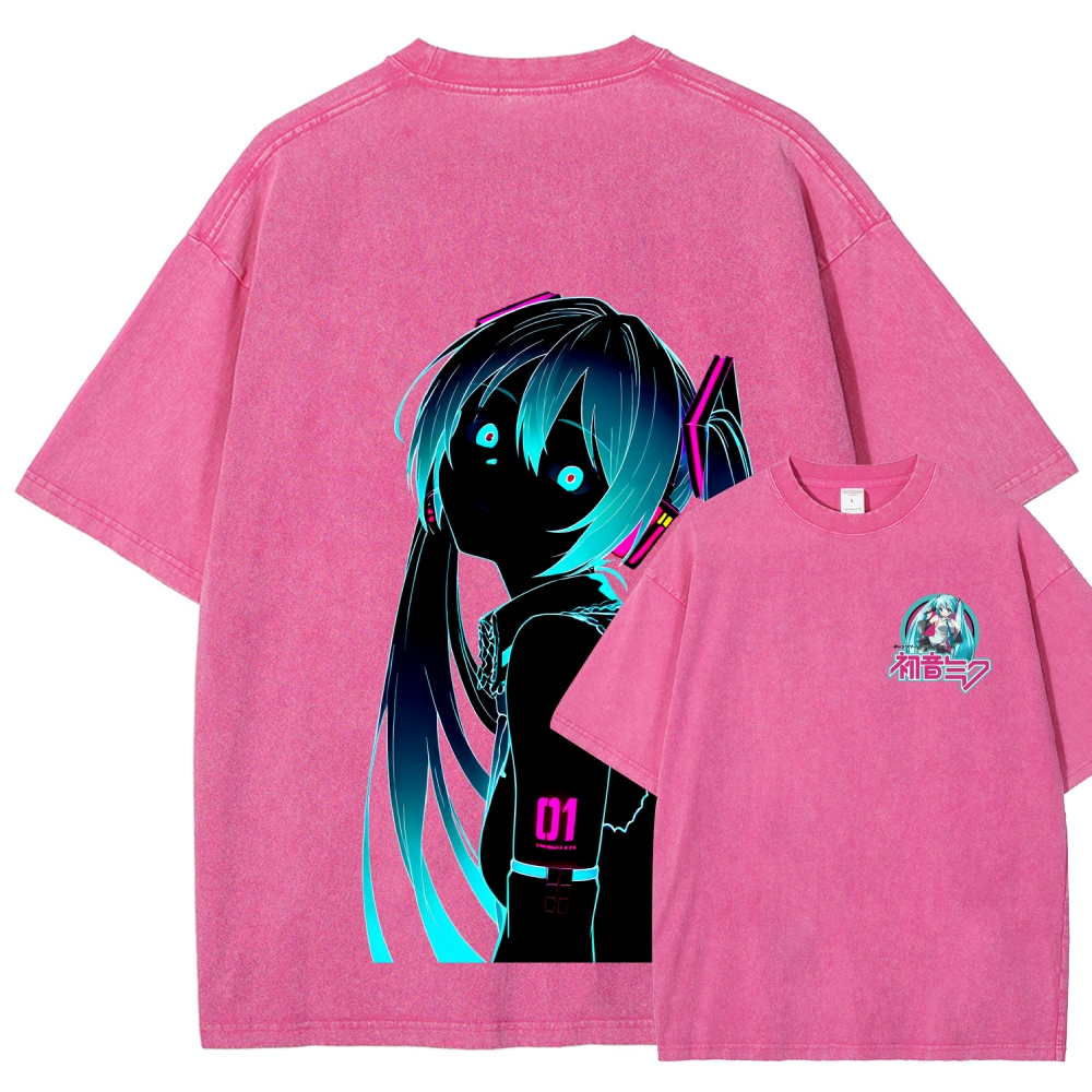 Hatsune Miku Unisex Fit Washed T-Shirt 2512006195