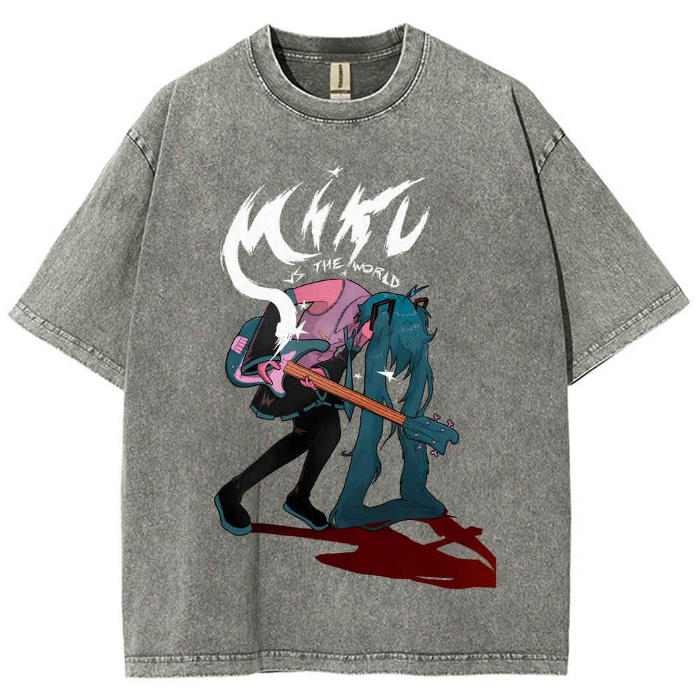 Hatsune Miku Unisex Fit Washed T-Shirt 2512006205
