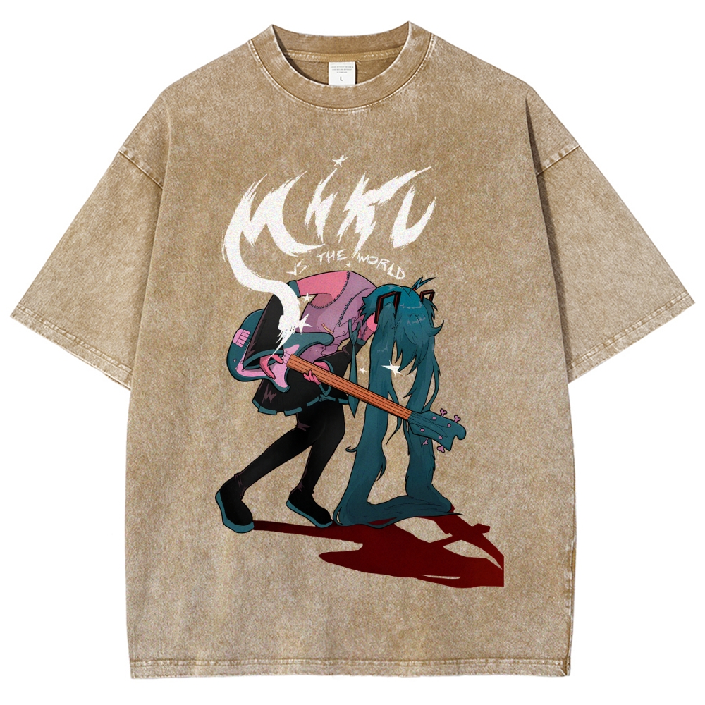 Hatsune Miku Unisex Fit Washed T-Shirt 2512006205