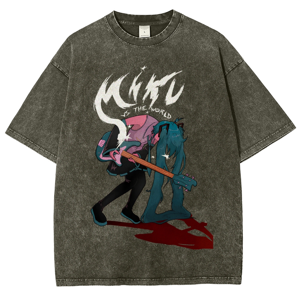 Hatsune Miku Unisex Fit Washed T-Shirt 2512006205