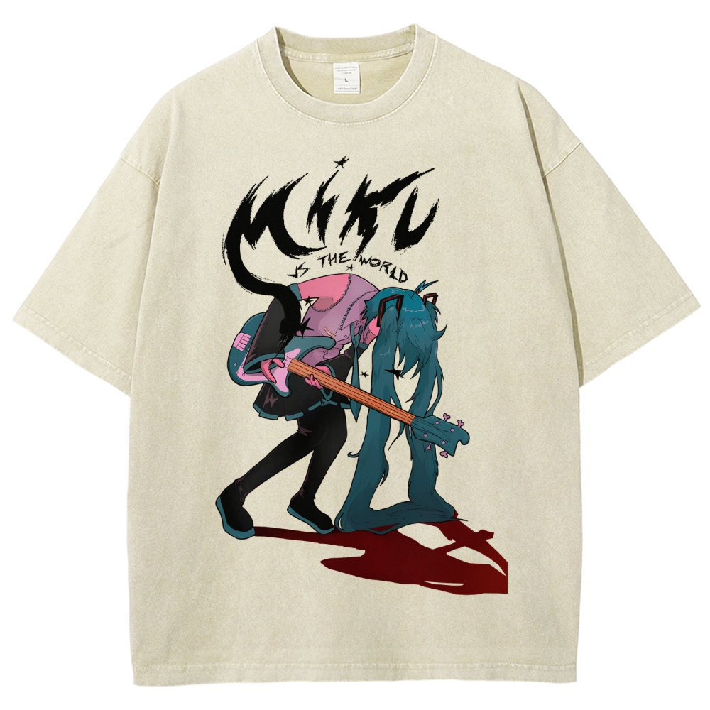 Hatsune Miku Unisex Fit Washed T-Shirt 2512006205