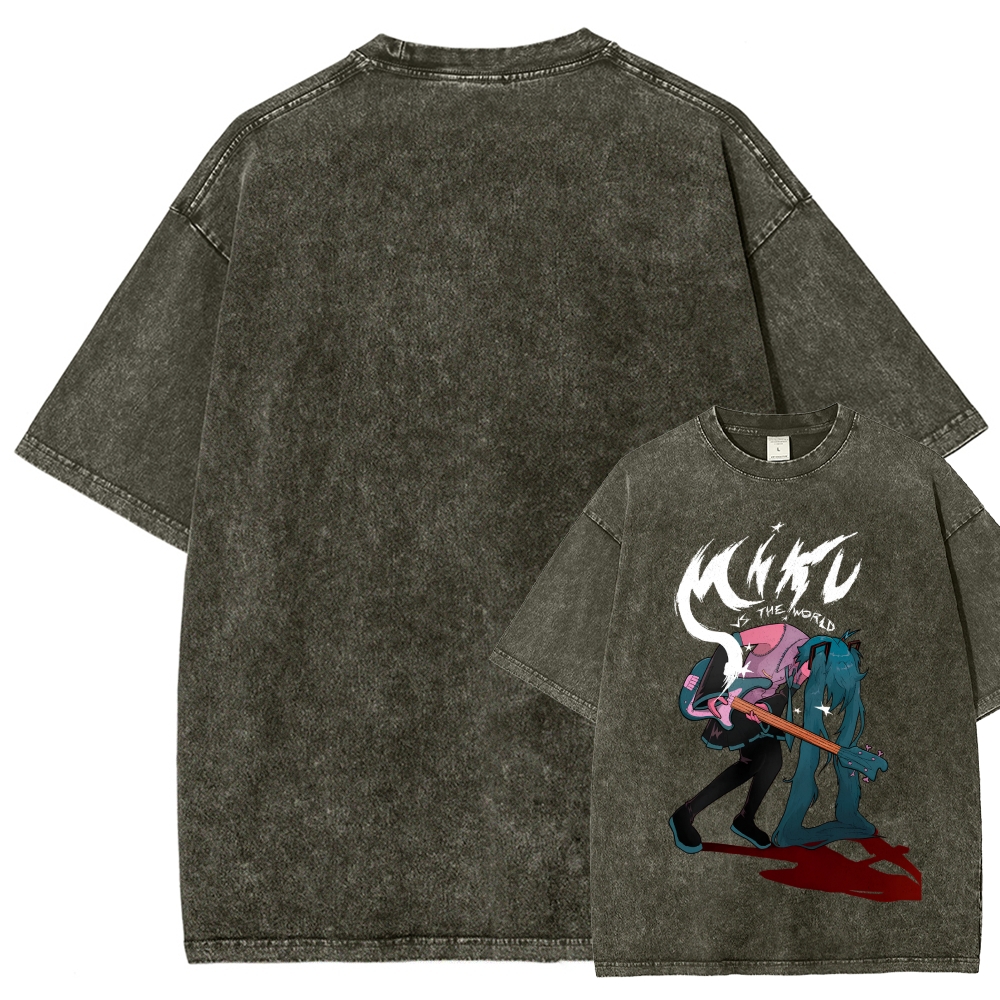 Hatsune Miku Unisex Fit Washed T-Shirt 2512006205