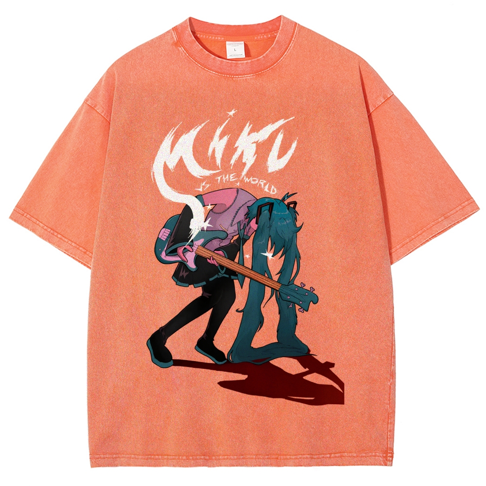 Hatsune Miku Unisex Fit Washed T-Shirt 2512006205