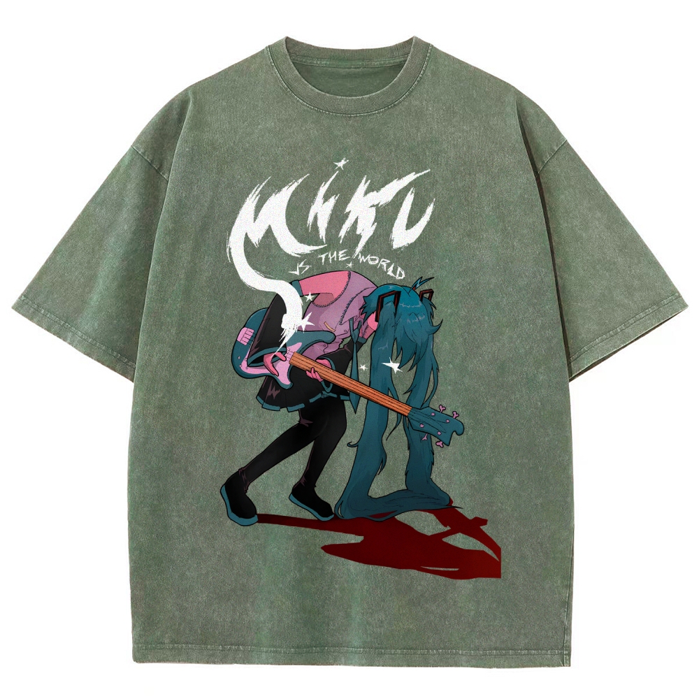 Hatsune Miku Unisex Fit Washed T-Shirt 2512006205