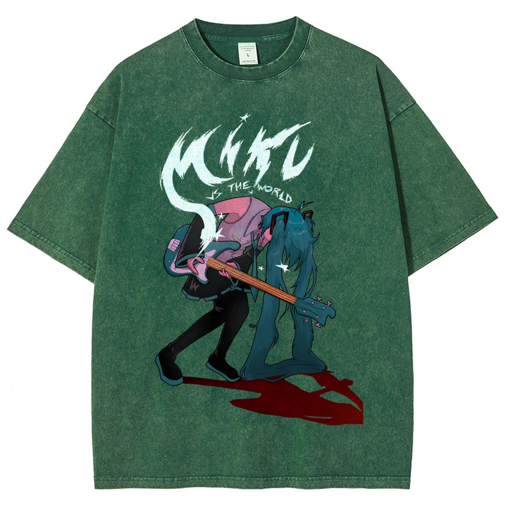 Hatsune Miku Unisex Fit Washed T-Shirt 2512006205